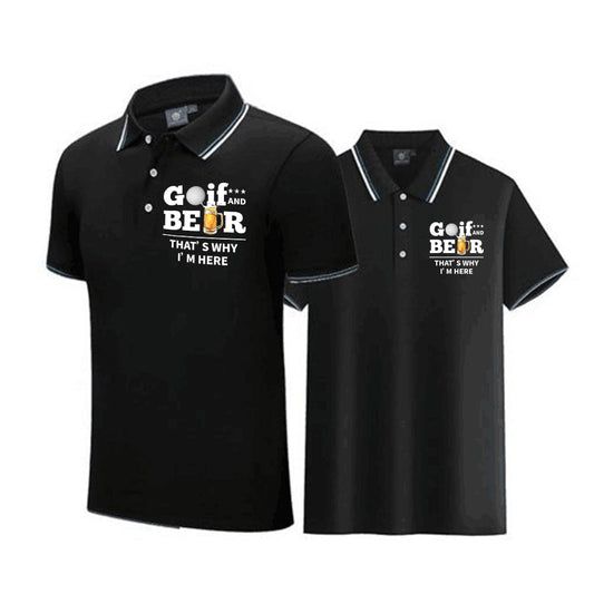 Golf And Beer Polo Shirts