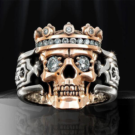 Domineering Crown Skull Ring