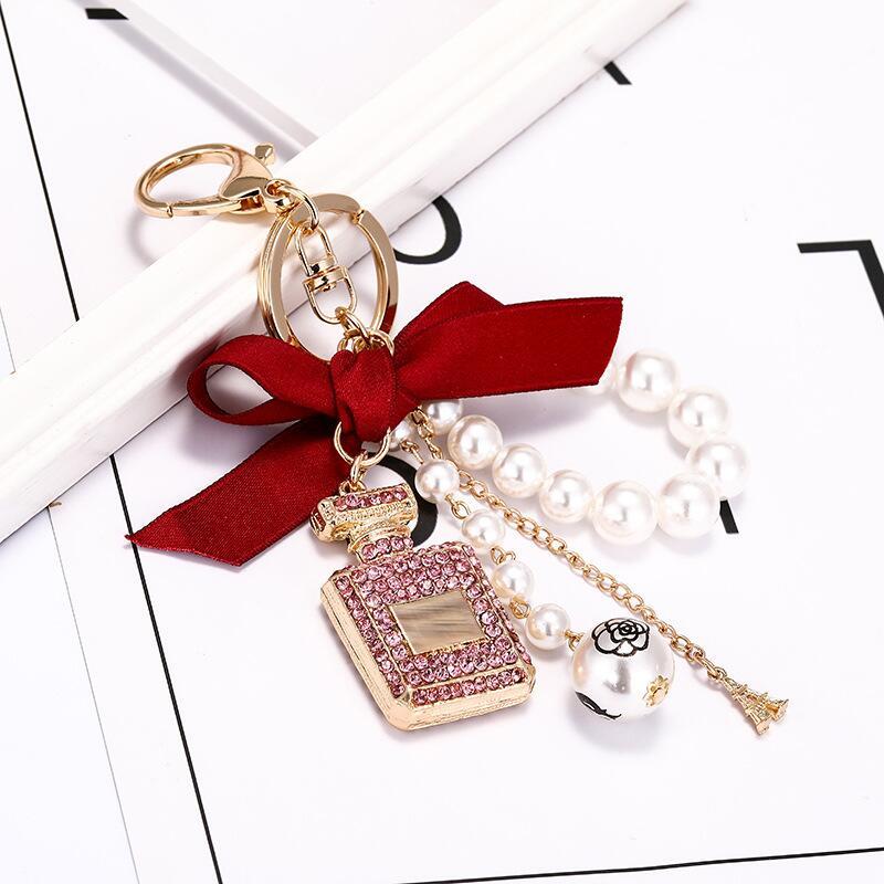 Diamond Perfume Bottle Keychain